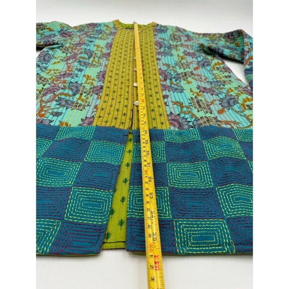 Rara Avis by Iris Apfel Mixed Quilted Printed Coat Multicolored Women Size Mediu - Picture 5 of 16